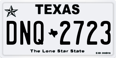 TX license plate DNQ2723