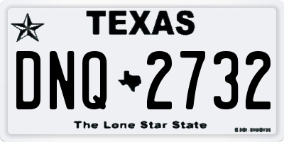 TX license plate DNQ2732