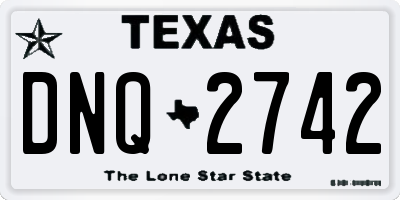 TX license plate DNQ2742