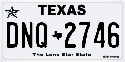 TX license plate DNQ2746