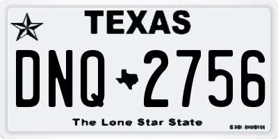 TX license plate DNQ2756