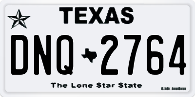 TX license plate DNQ2764