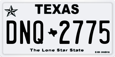 TX license plate DNQ2775