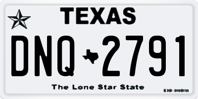 TX license plate DNQ2791