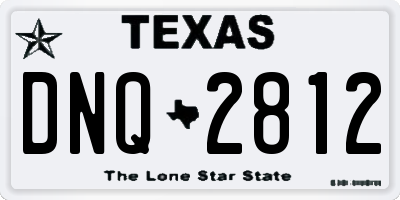TX license plate DNQ2812