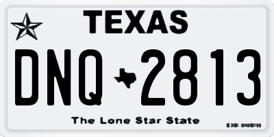 TX license plate DNQ2813