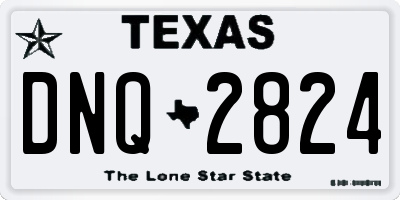 TX license plate DNQ2824