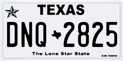 TX license plate DNQ2825