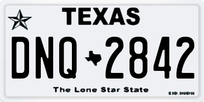 TX license plate DNQ2842