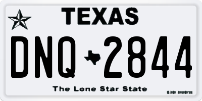 TX license plate DNQ2844