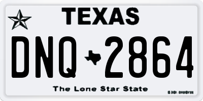TX license plate DNQ2864