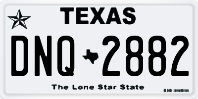 TX license plate DNQ2882