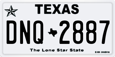 TX license plate DNQ2887