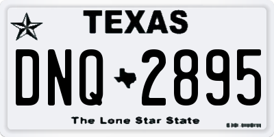 TX license plate DNQ2895