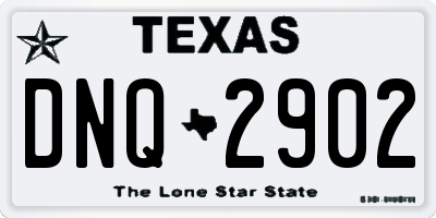TX license plate DNQ2902