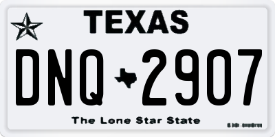 TX license plate DNQ2907