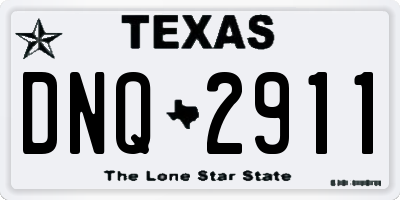 TX license plate DNQ2911