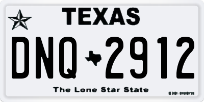 TX license plate DNQ2912