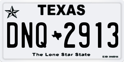 TX license plate DNQ2913