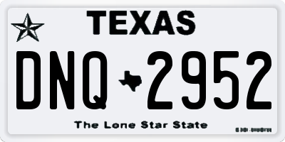 TX license plate DNQ2952