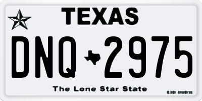 TX license plate DNQ2975