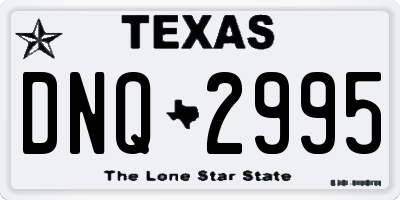 TX license plate DNQ2995