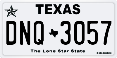 TX license plate DNQ3057