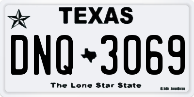 TX license plate DNQ3069