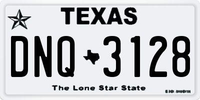 TX license plate DNQ3128