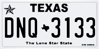 TX license plate DNQ3133