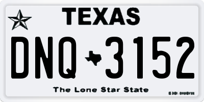TX license plate DNQ3152