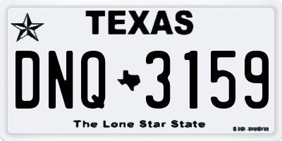 TX license plate DNQ3159