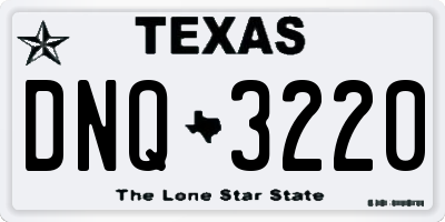 TX license plate DNQ3220