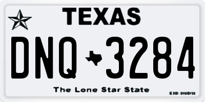 TX license plate DNQ3284