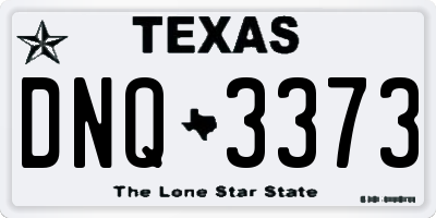 TX license plate DNQ3373