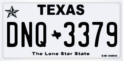 TX license plate DNQ3379