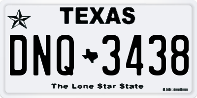 TX license plate DNQ3438