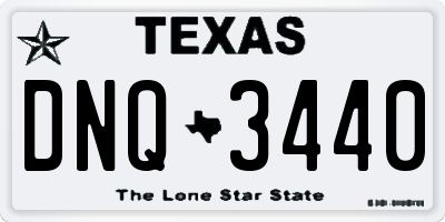 TX license plate DNQ3440