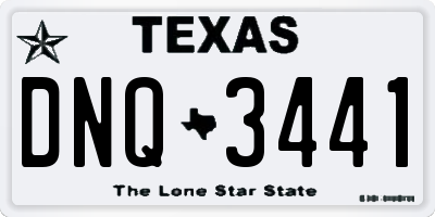 TX license plate DNQ3441