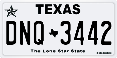 TX license plate DNQ3442