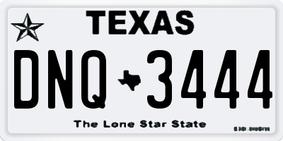 TX license plate DNQ3444