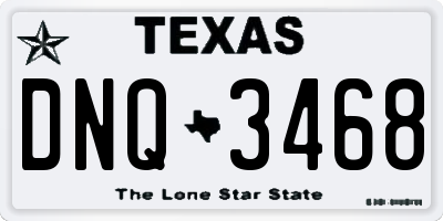 TX license plate DNQ3468