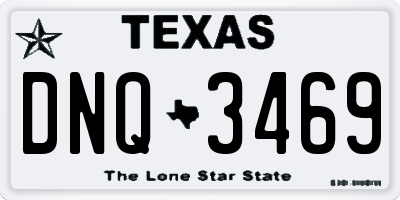 TX license plate DNQ3469