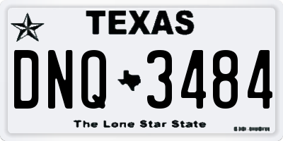 TX license plate DNQ3484