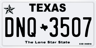 TX license plate DNQ3507