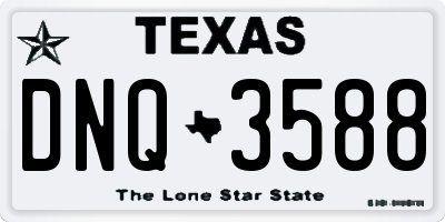 TX license plate DNQ3588