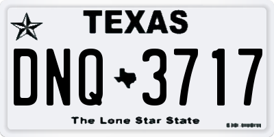 TX license plate DNQ3717