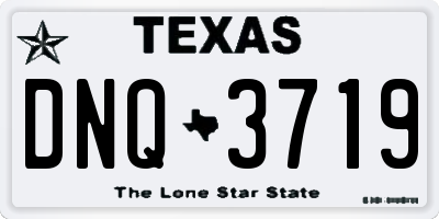 TX license plate DNQ3719