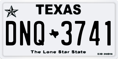 TX license plate DNQ3741