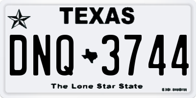 TX license plate DNQ3744